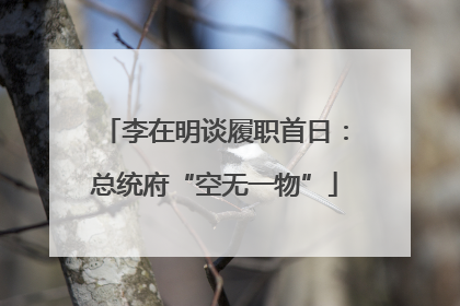 李在明谈履职首日：总统府“空无一物”
