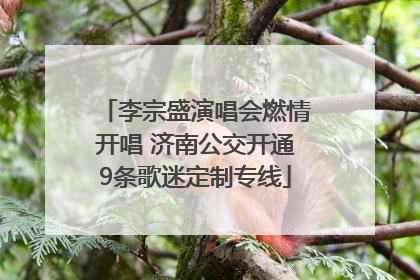 李宗盛演唱会燃情开唱 济南公交开通9条歌迷定制专线