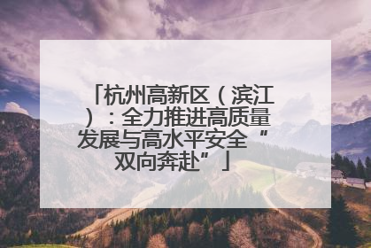 杭州高新区（滨江）：全力推进高质量发展与高水平安全“双向奔赴”