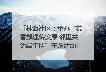 林海社区：举办“粽香飘逸传安康 邻里共话端午情”主题活动