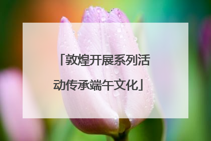敦煌开展系列活动传承端午文化