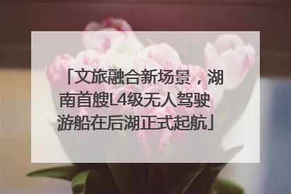 文旅融合新场景，湖南首艘L4级无人驾驶游船在后湖正式起航