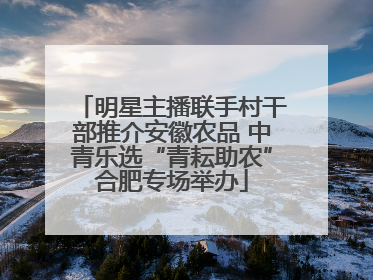 明星主播联手村干部推介安徽农品 中青乐选“青耘助农”合肥专场举办
