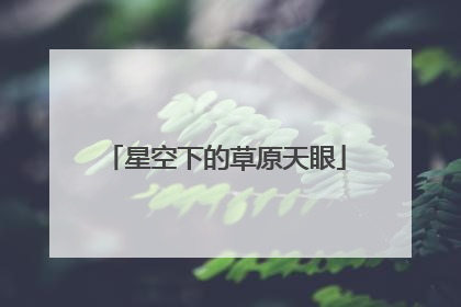星空下的草原天眼