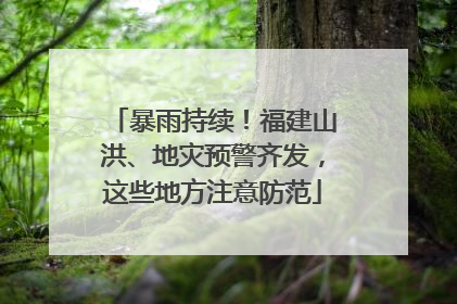 暴雨持续！福建山洪、地灾预警齐发，这些地方注意防范