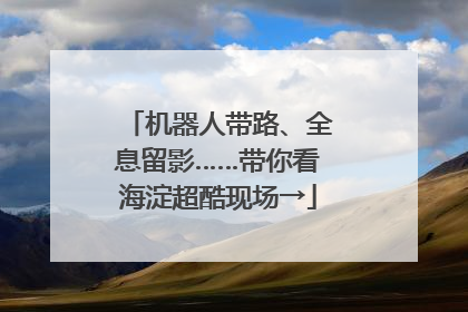 机器人带路、全息留影……带你看海淀超酷现场→