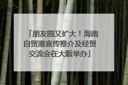 朋友圈又扩大！海南自贸港宣传推介及经贸交流会在大阪举办