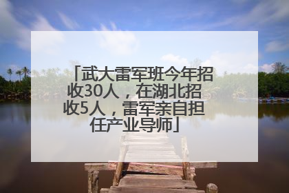 武大雷军班今年招收30人，在湖北招收5人，雷军亲自担任产业导师