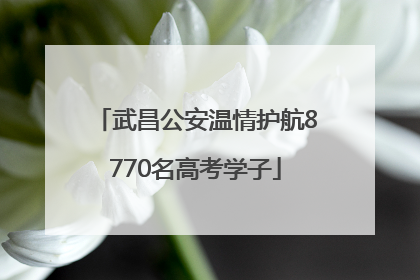 武昌公安温情护航8770名高考学子