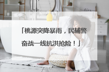 桃源突降暴雨，民辅警奋战一线抗洪抢险！