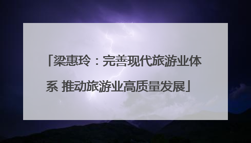 梁惠玲：完善现代旅游业体系 推动旅游业高质量发展