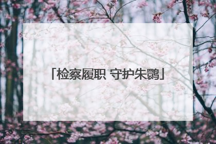 检察履职 守护朱鹮