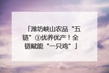 潍坊峡山农品“五链”③优养优产！全链赋能“一只鸡”