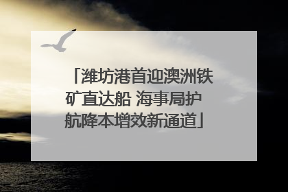 潍坊港首迎澳洲铁矿直达船 海事局护航降本增效新通道