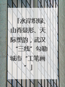 水岸织绿、山脊显形、天际塑韵，武汉“三线”勾勒城市“工笔画”