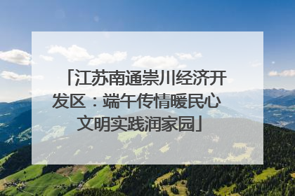 江苏南通崇川经济开发区：端午传情暖民心 文明实践润家园