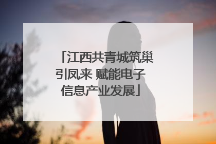 江西共青城筑巢引凤来 赋能电子信息产业发展