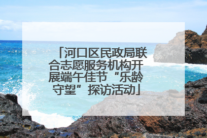 河口区民政局联合志愿服务机构开展端午佳节“乐龄守望”探访活动
