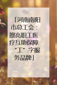 河南南阳市总工会：擦亮职工医疗互助保障“工”字服务品牌