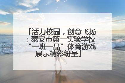 活力校园，创意飞扬：泰安市第一实验学校“一班一品”体育游戏展示精彩纷呈