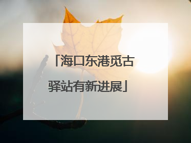 海口东港觅古驿站有新进展
