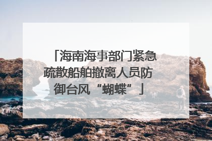 海南海事部门紧急疏散船舶撤离人员防御台风“蝴蝶”