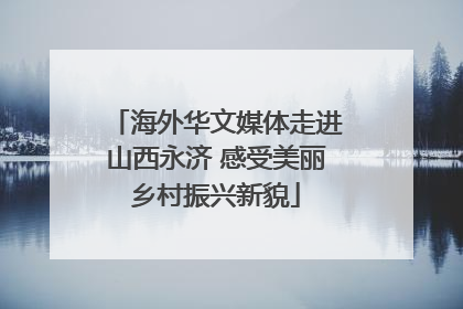 海外华文媒体走进山西永济 感受美丽乡村振兴新貌