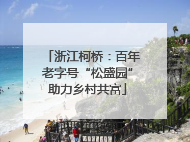浙江柯桥：百年老字号“松盛园”助力乡村共富