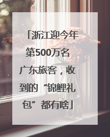 浙江迎今年第500万名广东旅客，收到的“锦鲤礼包”都有啥