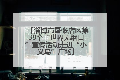 淄博市暨张店区第38个“世界无烟日”宣传活动走进“小义乌”广场