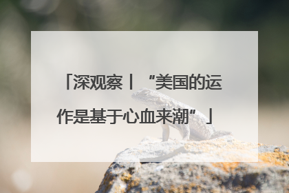 深观察丨“美国的运作是基于心血来潮”