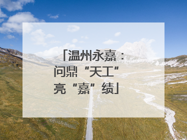 温州永嘉：问鼎“天工”亮“嘉”绩