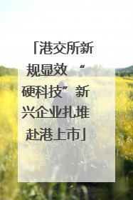 港交所新规显效 “硬科技”新兴企业扎堆赴港上市