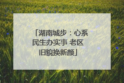 湖南城步：心系民生办实事 老区旧貌换新颜