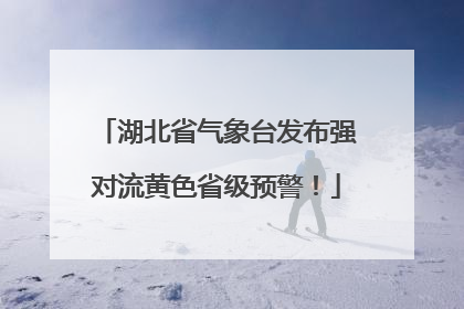 湖北省气象台发布强对流黄色省级预警！