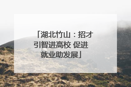 湖北竹山：招才引智进高校 促进就业助发展