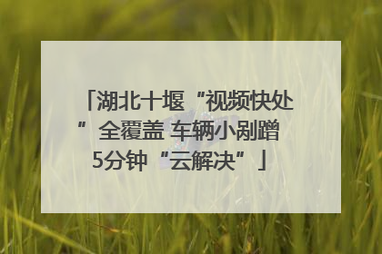 湖北十堰“视频快处”全覆盖 车辆小剐蹭5分钟“云解决”