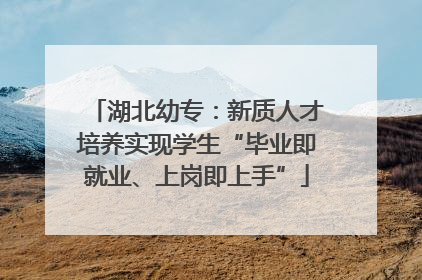 湖北幼专：新质人才培养实现学生“毕业即就业、上岗即上手”