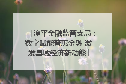 漳平金融监管支局：数字赋能普惠金融 激发县域经济新动能