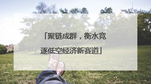 聚链成群，衡水竞逐低空经济新赛道