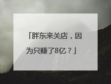 胖东来关店，因为只赚了8亿？
