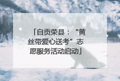 自贡荣县：“黄丝带爱心送考”志愿服务活动启动
