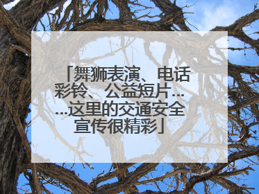 舞狮表演、电话彩铃、公益短片……这里的交通安全宣传很精彩