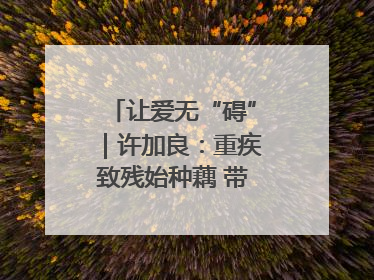 让爱无“碍”｜许加良：重疾致残始种藕 带动致富靠双手