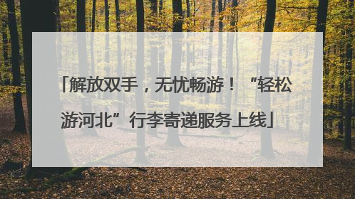 解放双手，无忧畅游！“轻松游河北”行李寄递服务上线