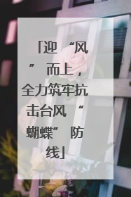 迎 “风” 而上，全力筑牢抗击台风 “蝴蝶” 防线