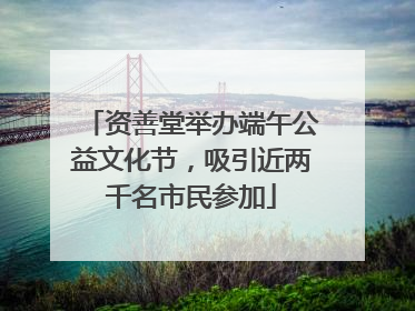 资善堂举办端午公益文化节，吸引近两千名市民参加