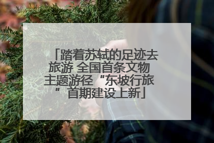 踏着苏轼的足迹去旅游 全国首条文物主题游径“东坡行旅”首期建设上新