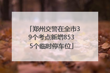郑州交警在全市39个考点新增8535个临时停车位