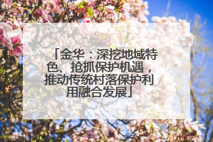 金华：深挖地域特色、抢抓保护机遇，推动传统村落保护利用融合发展